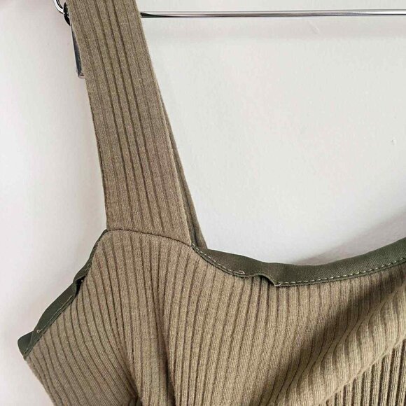 Princess Polly Green Ribbed Seamless Bodysuit Size 8 - Picture 2 of 6